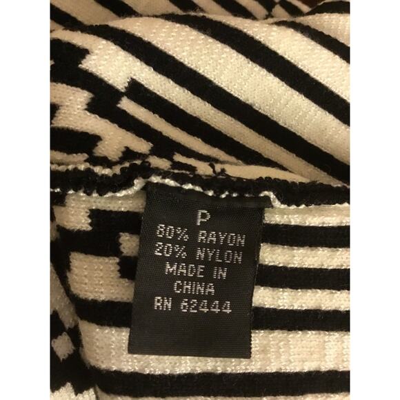 Artelier Nicole Miller black/white geometric w/neon zip sheath Dress NWT$245 SzP - Picture 3 of 7